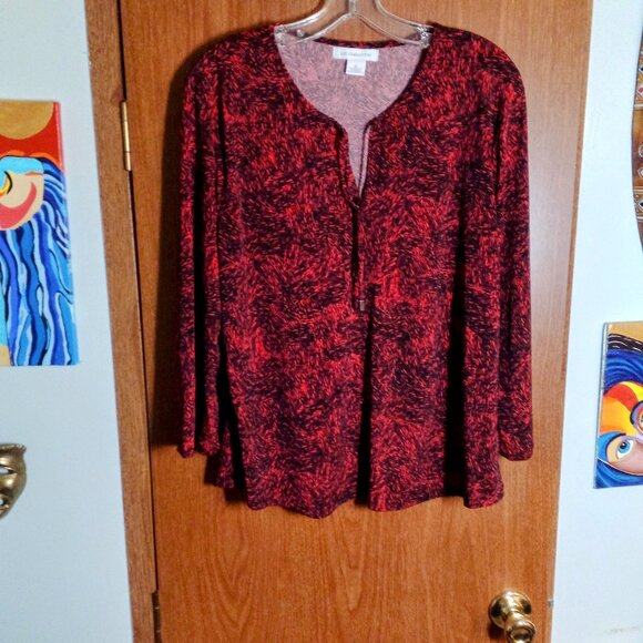 Liz Claiborne Womens Long Sleeve Blouse - Picture 1 of 6